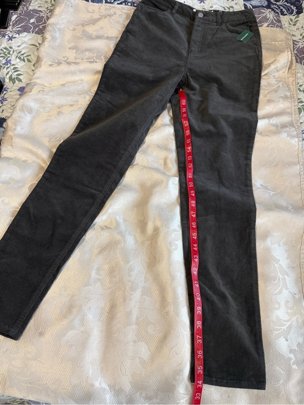 Twik Punk Skinny Black Velvet Corduroy Jeans Sz 27 NWT - Picture 7 of 7